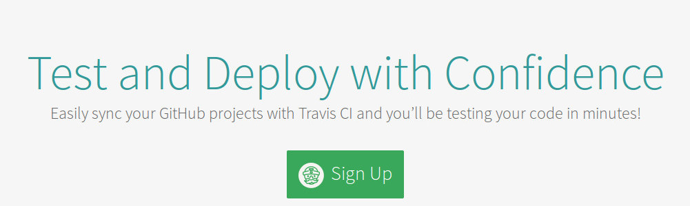 Travis sign up with github