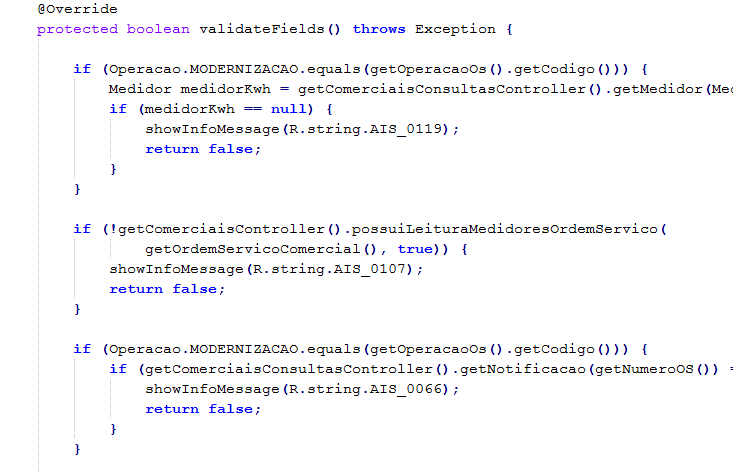 Exemplo de código com mais de uma responsabilidade