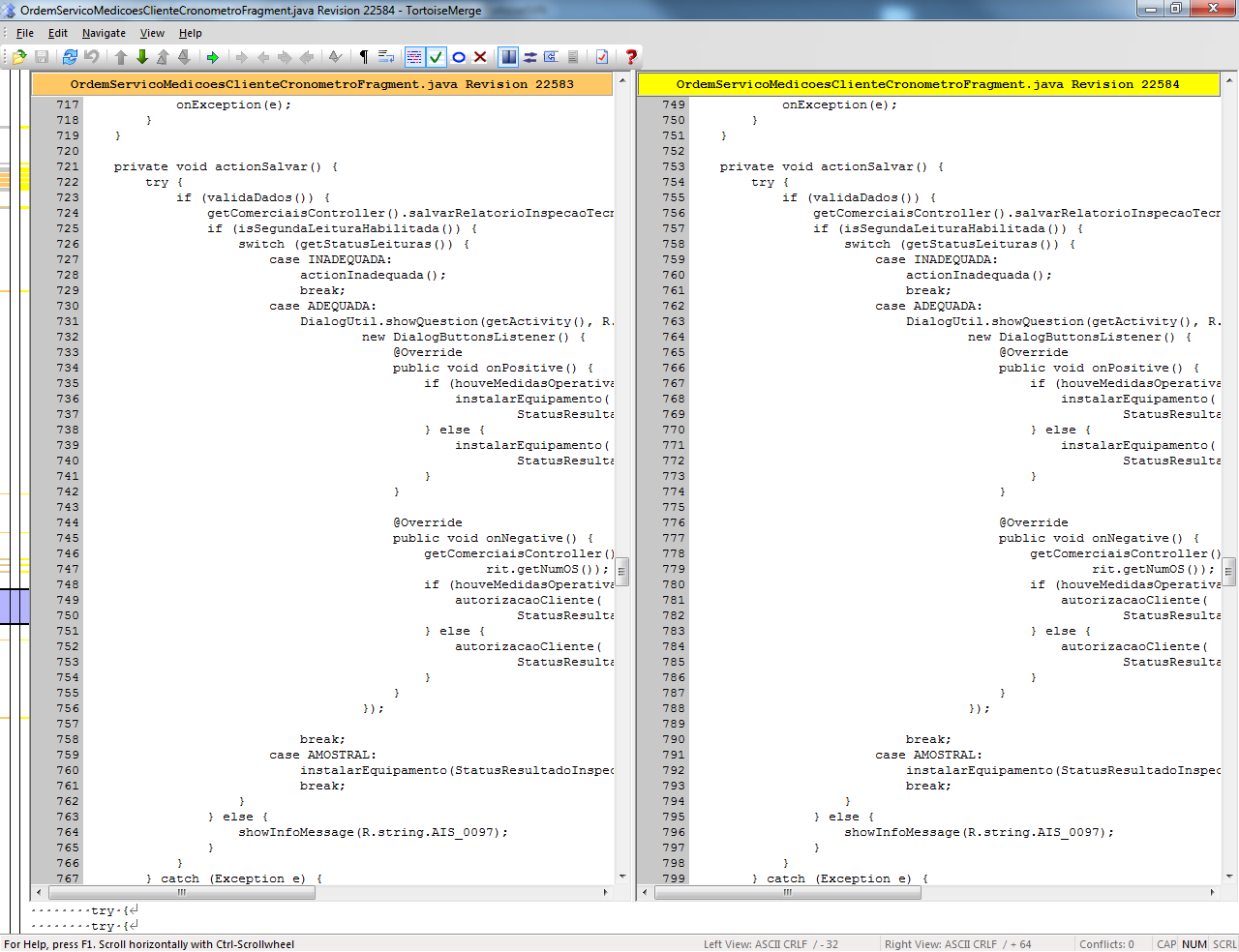 Código com linhas intermináveis